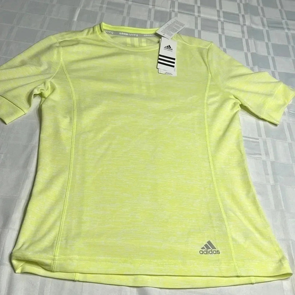 Adidas  women top ,Small ,activewear,fitted, gym , workout, yellow,tennis, gift - Picture 5 of 14